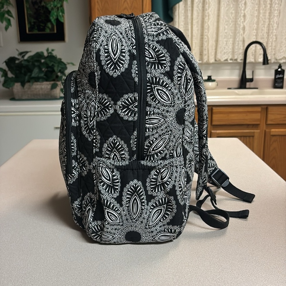 Vera Bradley Black and White Floral Backpack - Picture 2 of 9